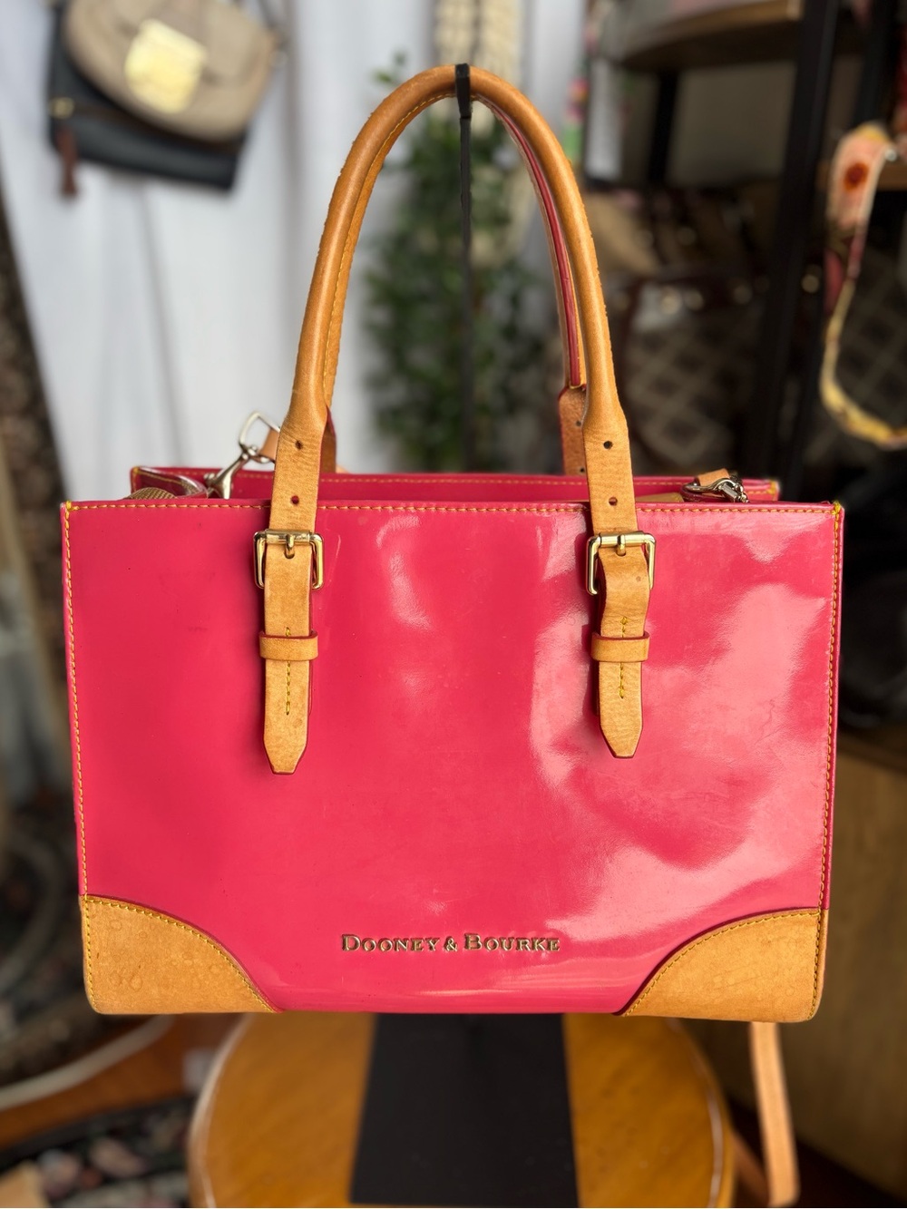Rehab Dooney Leather Tote with Crossbody Strap AS-IS